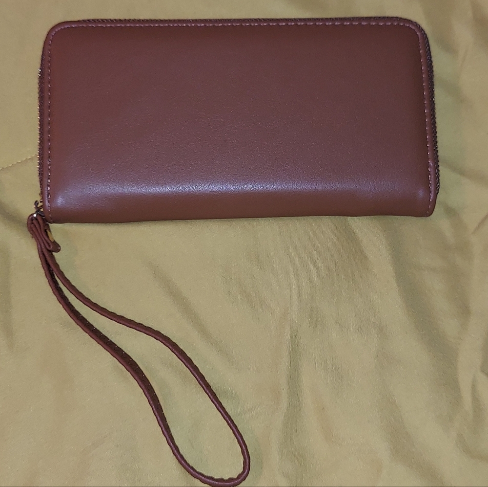 Brown Zippered Wallet